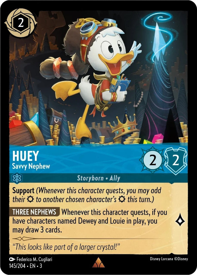 Image for Huey - Savvy Nephew (145/204) (Into the Inklands) (3) - Disney Lorcana