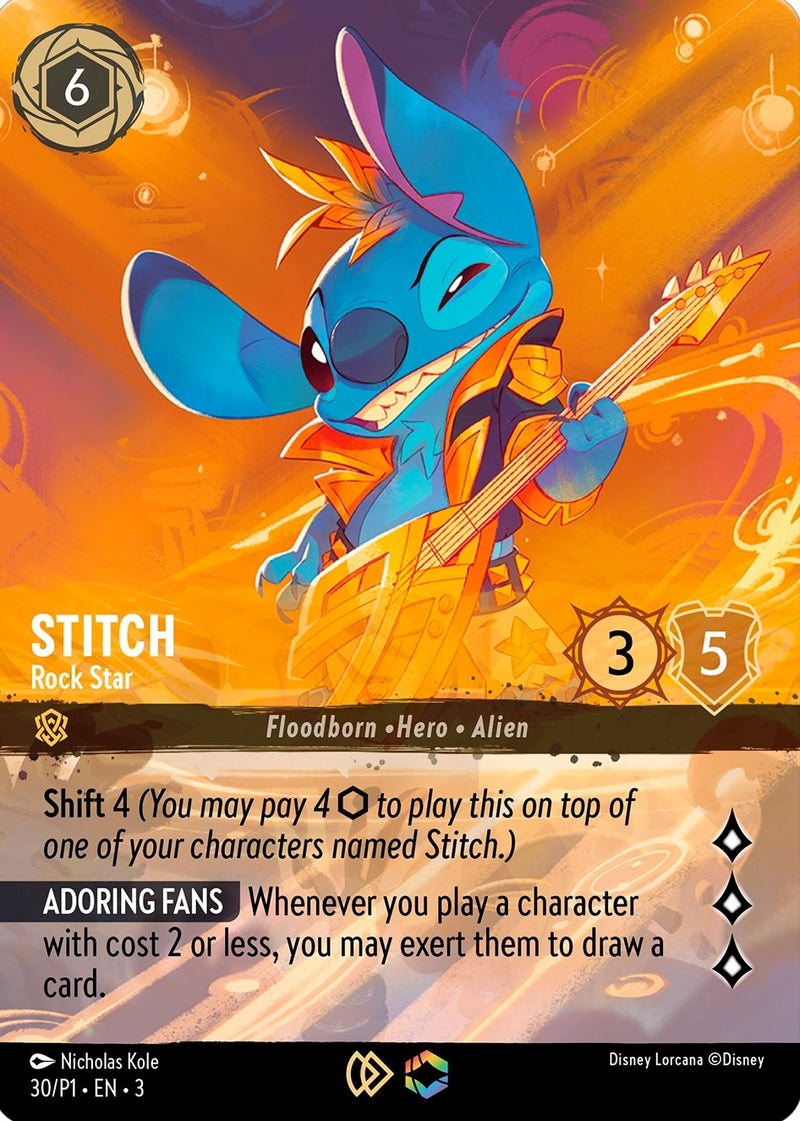 Image for Stitch - Rock Star (Store Championship) (30) (Disney Lorcana Promo Cards) (DLPC) - Disney Lorcana
