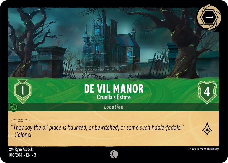 Image for De Vil Manor - Cruella's Estate (100/204) (Into the Inklands) (3) - Disney Lorcana
