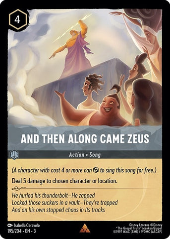 Image for And Then Along Came Zeus (195/204) (Into the Inklands) (3) - Disney Lorcana