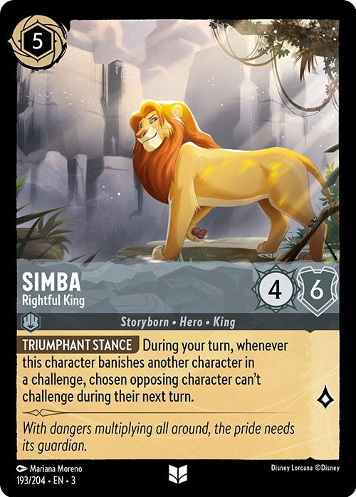 Image for Simba - Rightful King (193/204) (Into the Inklands) (3) - Disney Lorcana