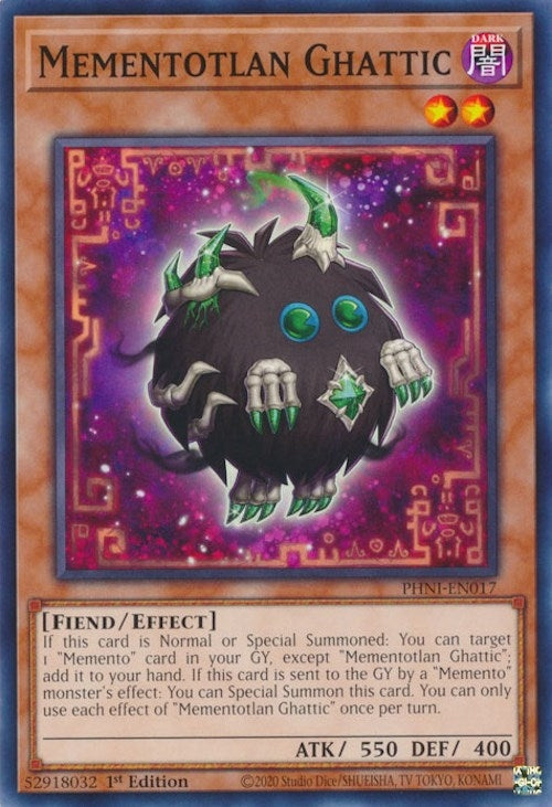 Mementotlan Ghattic (PHNI-EN017) (Phantom Nightmare) YuGiOh