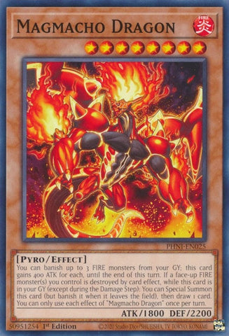 Magmacho Dragon (PHNI-EN025) (Phantom Nightmare) YuGiOh