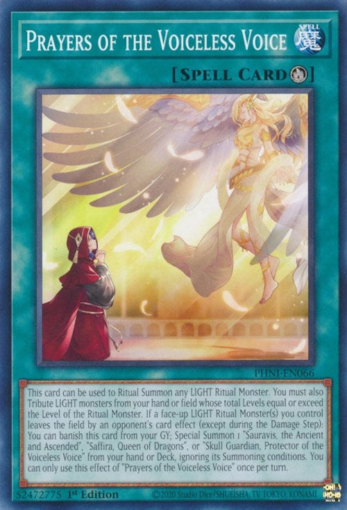Prayers of the Voiceless Voice (PHNI-EN066) (Phantom Nightmare) YuGiOh