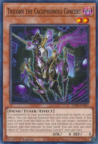 Tricorn the Cacophonous Concert (PHNI-EN087) (Phantom Nightmare) YuGiOh