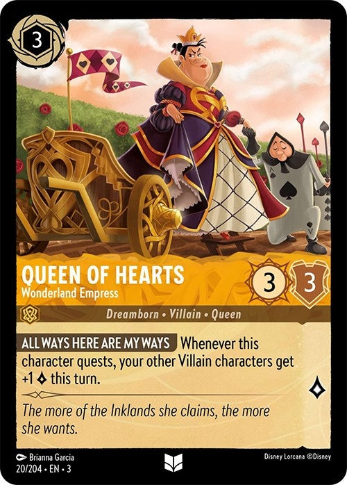 Image for Queen of Hearts - Wonderland Empress (20/204) (Into the Inklands) (3) - Disney Lorcana