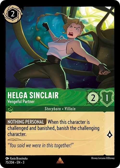Image for Helga Sinclair - Vengeful Partner (75/204) (Into the Inklands) (3) - Disney Lorcana