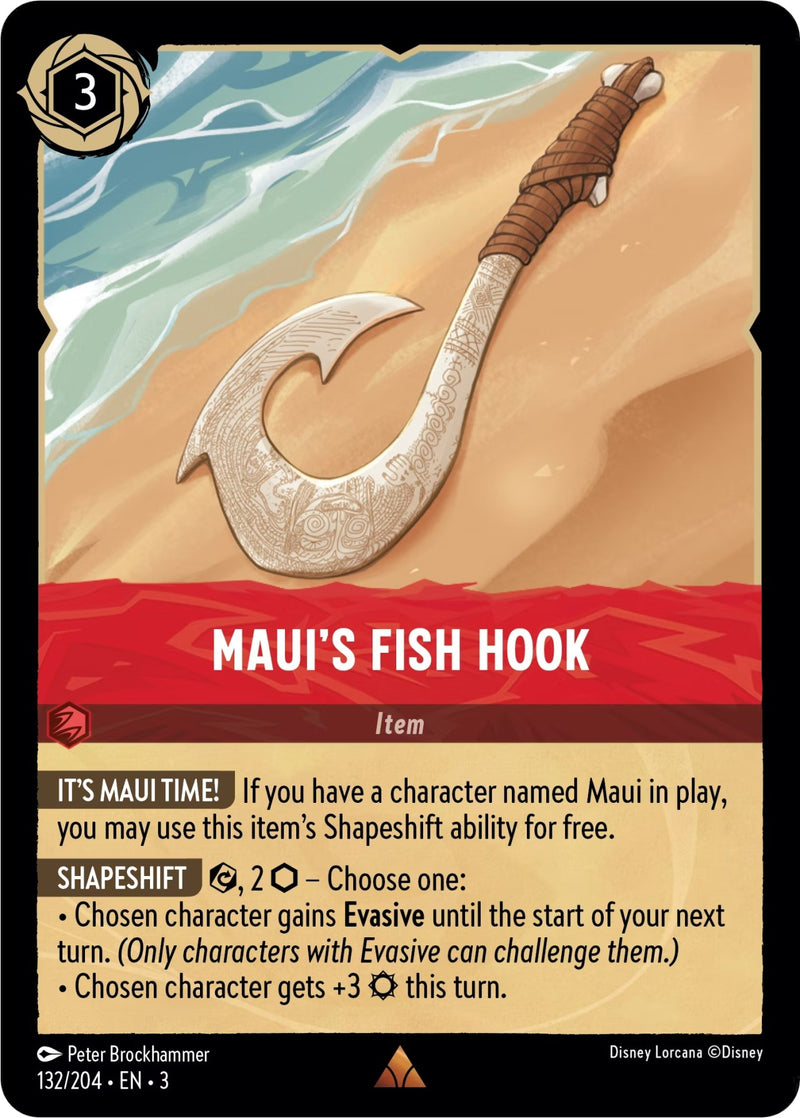 Image for Maui's Fish Hook (132/204) (Into the Inklands) (3) - Disney Lorcana