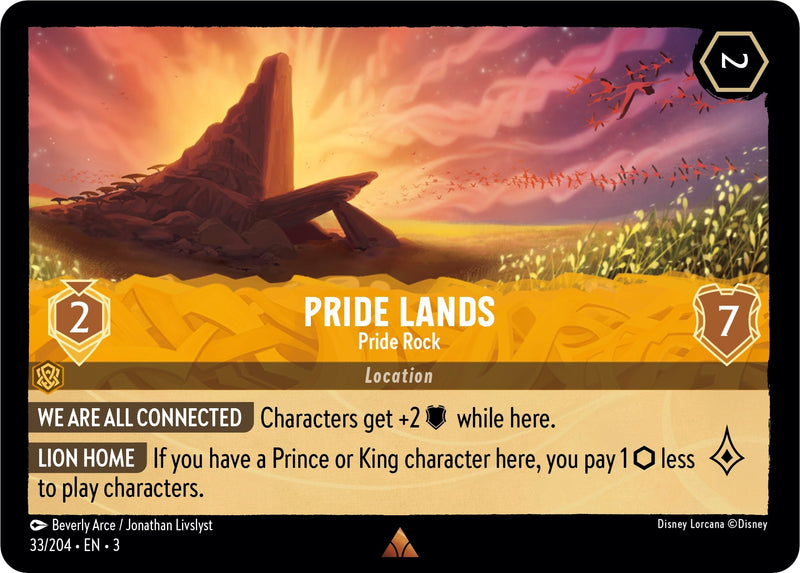 Image for Pride Lands - Pride Rock (33/204) (Into the Inklands) (3) - Disney Lorcana
