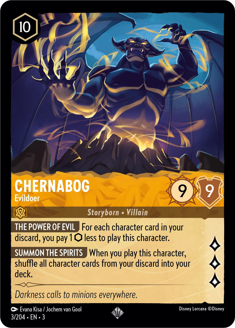 Image for Chernabog - Evildoer (3/204) (Into the Inklands) (3) - Disney Lorcana
