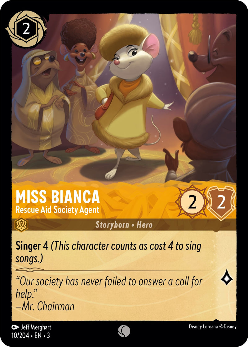 Image for Miss Bianca - Rescue Aid Society Agent (10/204) (Into the Inklands) (3) - Disney Lorcana