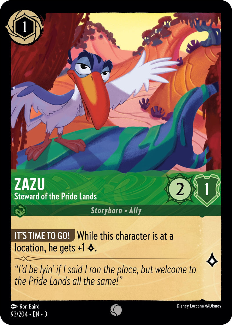 Image for Zazu - Steward of the Pride Lands (93/204) (Into the Inklands) (3) - Disney Lorcana