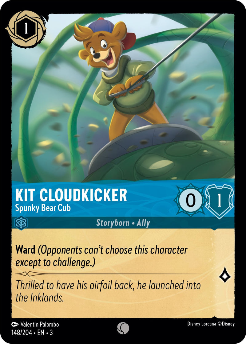 Image for Kit Cloudkicker - Spunky Bear Cub (148/204) (Into the Inklands) (3) - Disney Lorcana