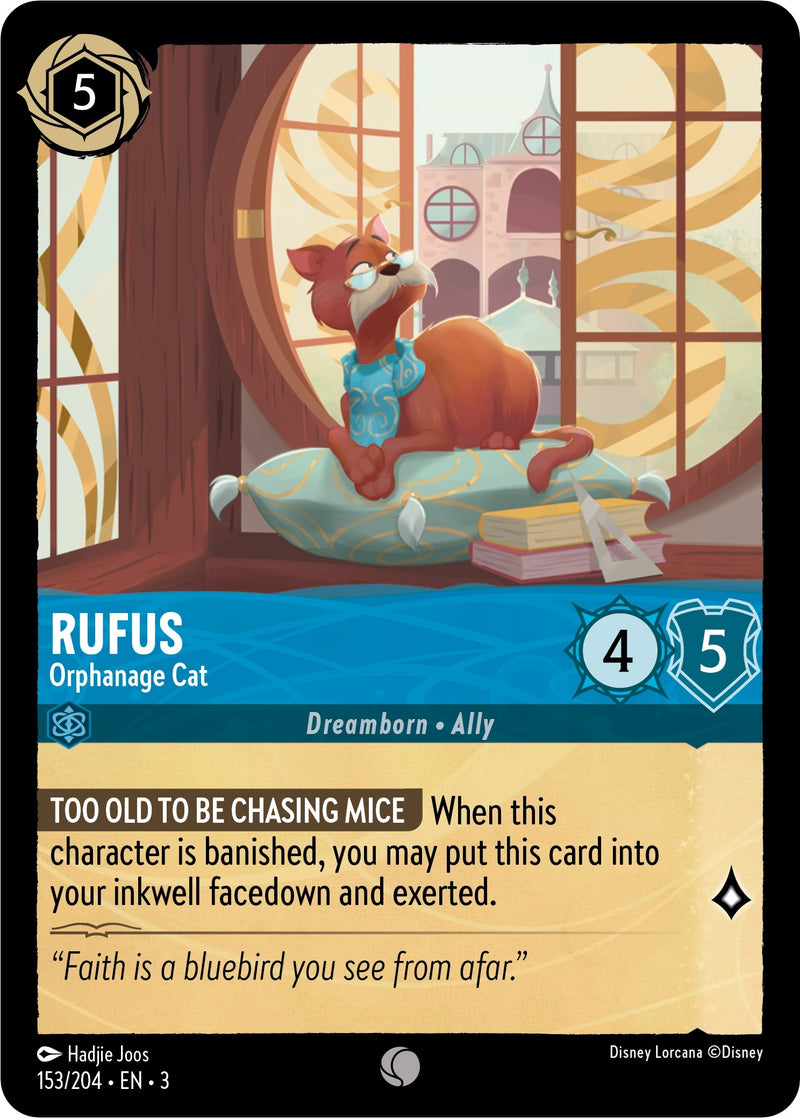 Image for Rufus - Orphanage Cat (153/204) (Into the Inklands) (3) - Disney Lorcana