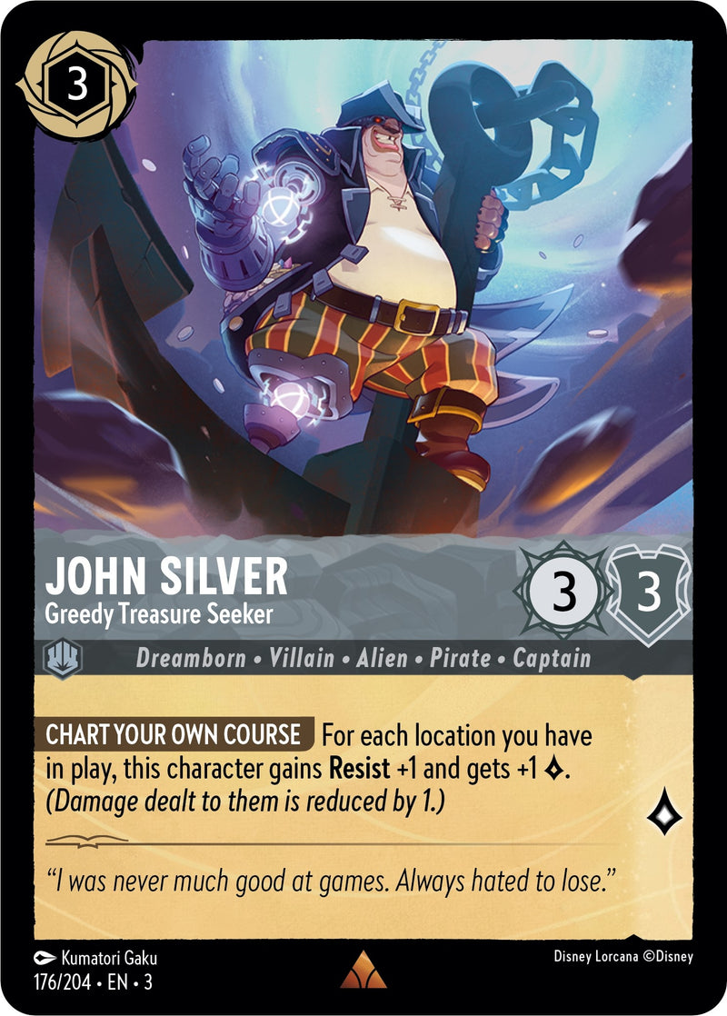 Image for John Silver - Greedy Treasure Seeker (176/204) (Into the Inklands) (3) - Disney Lorcana