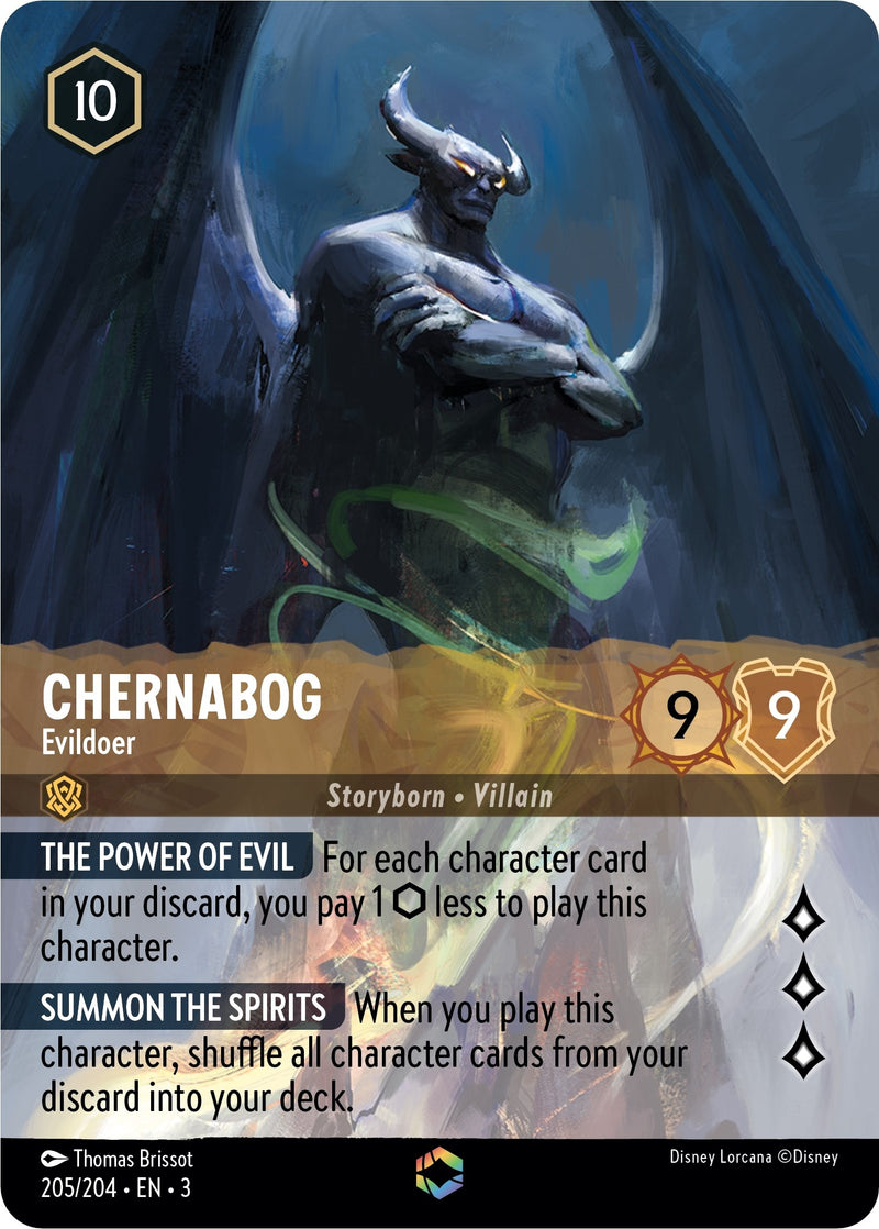 Image for Chernabog - Evildoer (Enchanted) (205/204) (Into the Inklands) (3) - Disney Lorcana