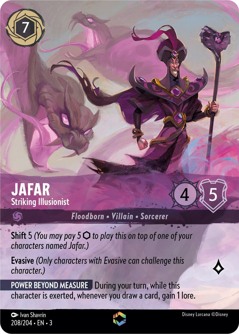 Image for Jafar - Striking Illusionist (Enchanted) (208/204) (Into the Inklands) (3) - Disney Lorcana