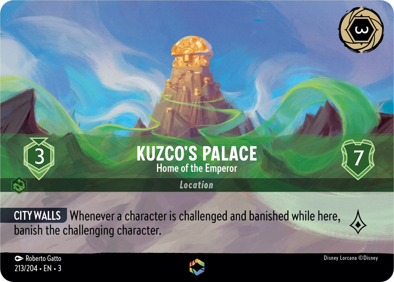 Image for Kuzco's Palace - Home of the Emperor (Enchanted) (213/204) (Into the Inklands) (3) - Disney Lorcana