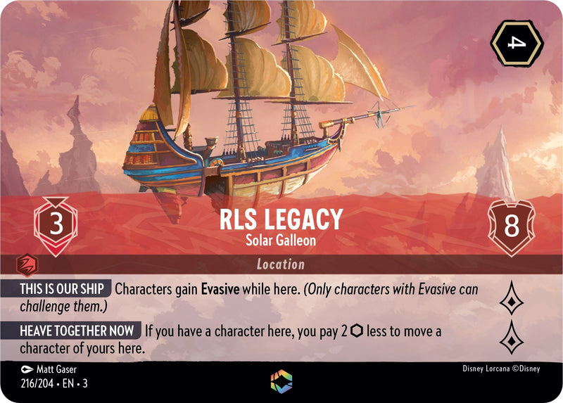 Image for RLS Legacy - Solar Galleon (Enchanted) (216/204) (Into the Inklands) (3) - Disney Lorcana