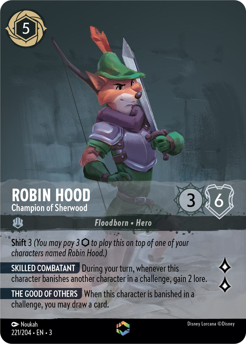 Image for Robin Hood - Champion of Sherwood (Enchanted) (221/204) (Into the Inklands) (3) - Disney Lorcana