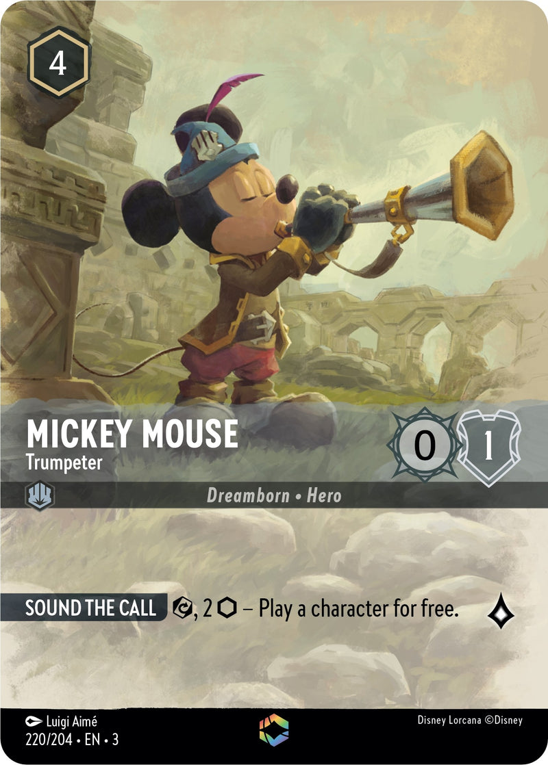 Image for Mickey Mouse - Trumpeter (Enchanted) (220/204) (Into the Inklands) (3) - Disney Lorcana
