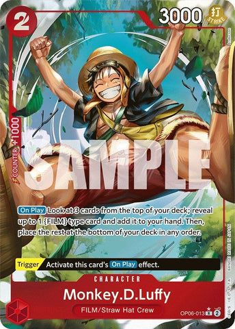 Monkey.D.Luffy (Alternate Art) (OP06-013) (Wings of the Captain) One Piece Card Game