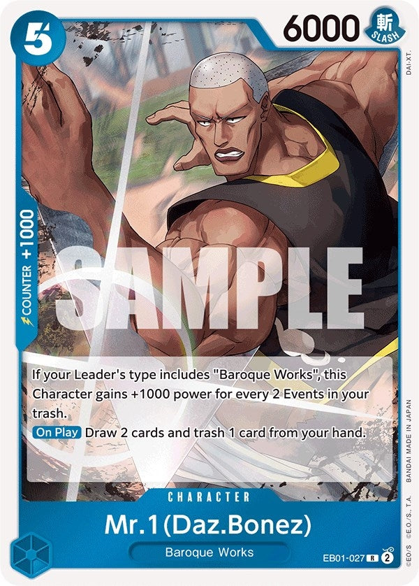 Mr. 1 (Daz.Bonez) (EB01-027) (Extra Booster: Memorial Collection) (EB-01) One Piece Card Game