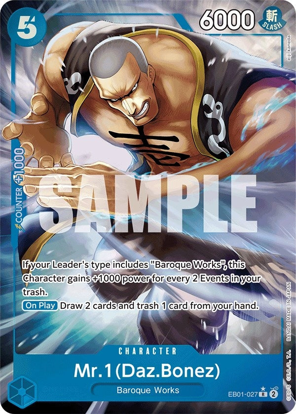 Mr. 1 (Daz.Bonez) (Alternate Art) (EB01-027) (Extra Booster: Memorial Collection) (EB-01) One Piece Card Game