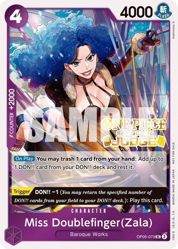 Miss Doublefinger(Zala) (Judge Pack Vol. 3) (OP05-073) (One Piece Promotion Cards) One Piece Card Game