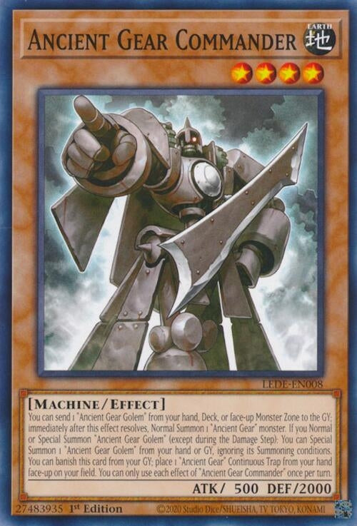 Ancient Gear Commander (LEDE-EN008) (Legacy of Destruction) YuGiOh