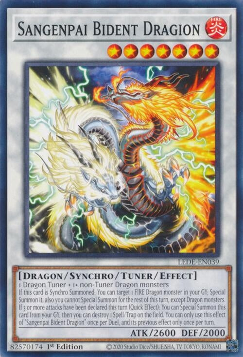 Sangenpai Bident Dragion (LEDE-EN039) (Legacy of Destruction) YuGiOh