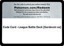 Image for Code Card - League Battle Deck [Gardevoir ex] (Miscellaneous Cards & Products) (MCAP) - Pokemon
