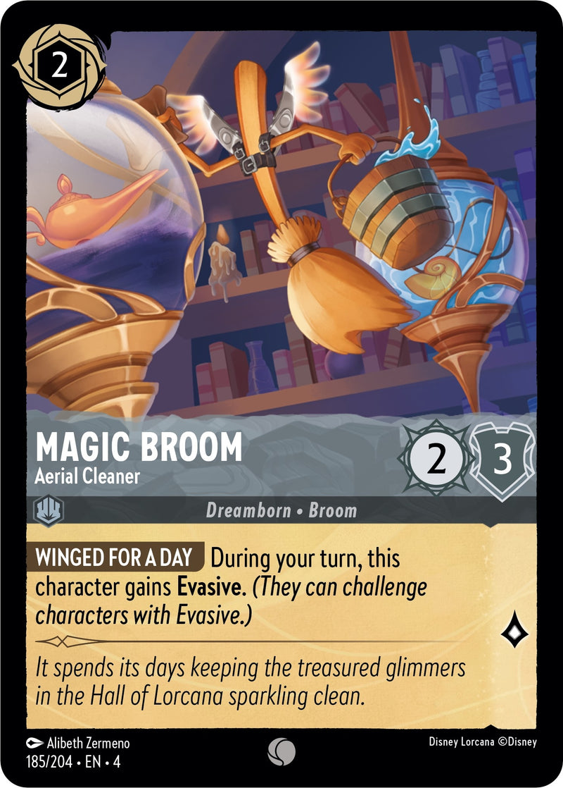Image for Magic Broom - Aerial Cleaner (185/204) (Ursula's Return) (4) - Disney Lorcana
