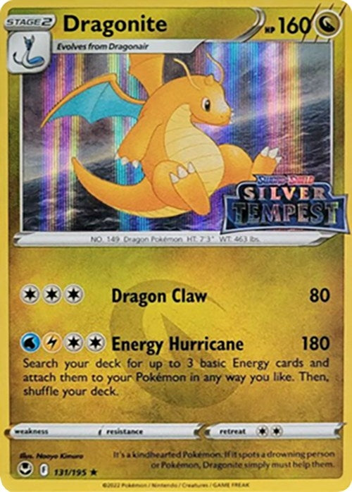 Image for Dragonite (Silver Tempest Stamped) (131/195) (SWSH: Sword & Shield Promo Cards) (SWSD) - Pokemon