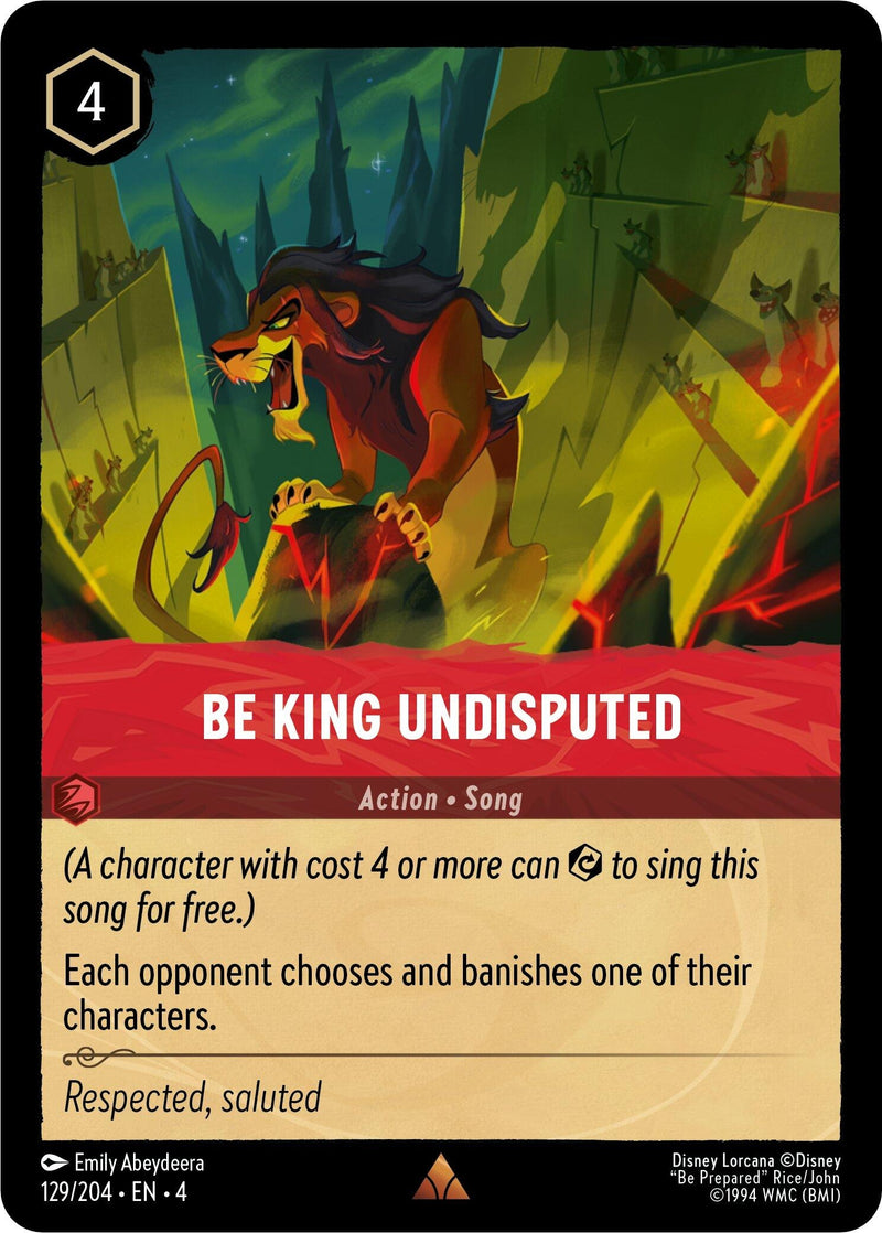 Image for Be King Undisputed (129/204) (Ursula's Return) (4) - Disney Lorcana