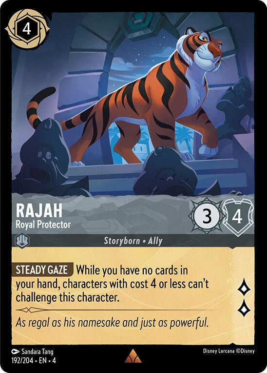 Image for Rajah - Royal Protector (192/204) (Ursula's Return) (4) - Disney Lorcana