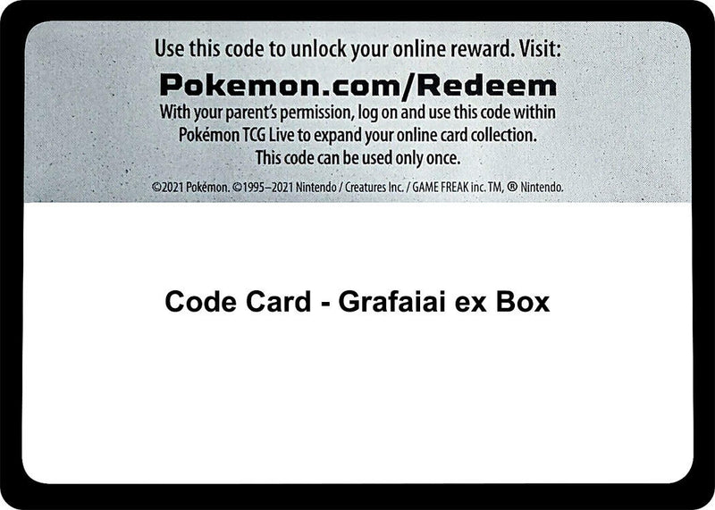 Image for Code Card - Grafaiai ex Box (Miscellaneous Cards & Products) (MCAP) - Pokemon