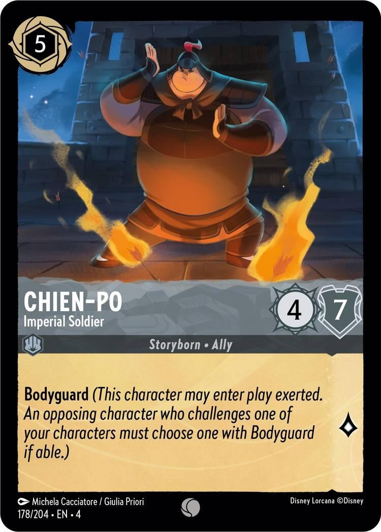 Image for Chien-Po - Imperial Soldier (178/204) (Ursula's Return) (4) - Disney Lorcana