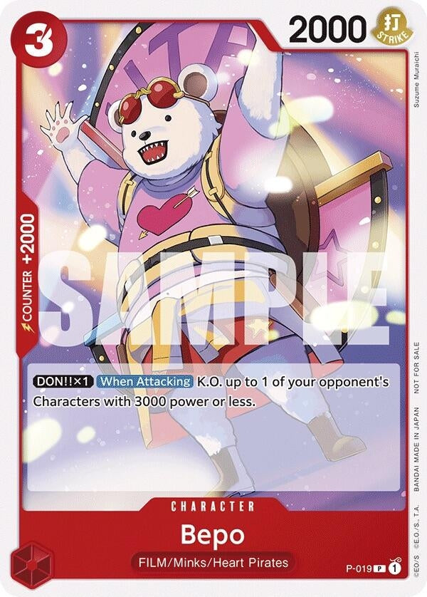 Bepo (Tournament Pack Vol. 7) (P-019) (One Piece Promotion Cards) One Piece Card Game