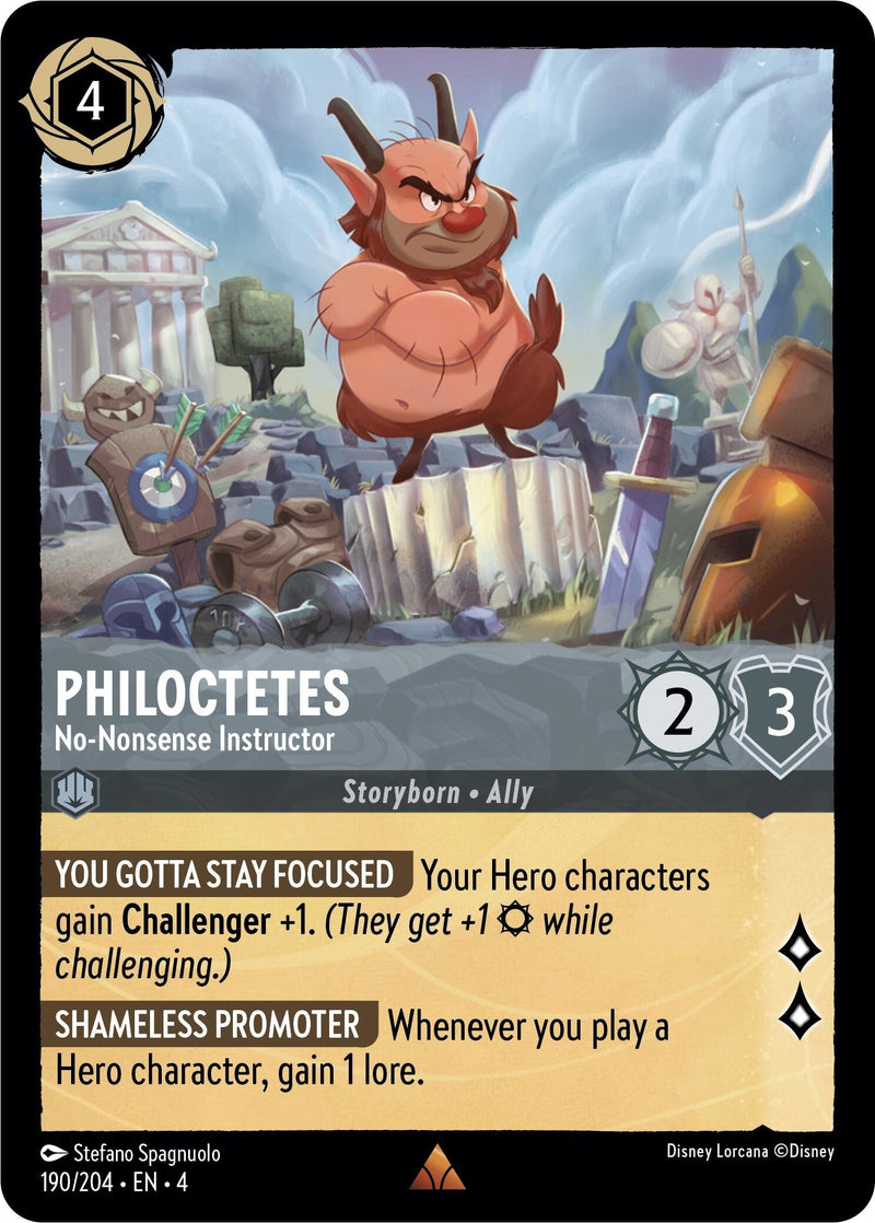 Image for Philoctetes - No-Nonsense Instructor (190/204) (Ursula's Return) (4) - Disney Lorcana