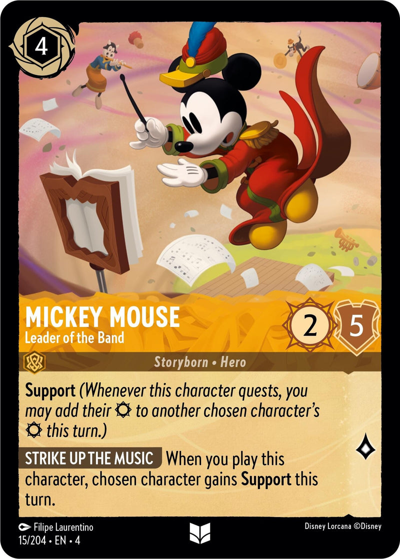 Image for Mickey Mouse - Leader of the Band (15/204) (Ursula's Return) (4) - Disney Lorcana
