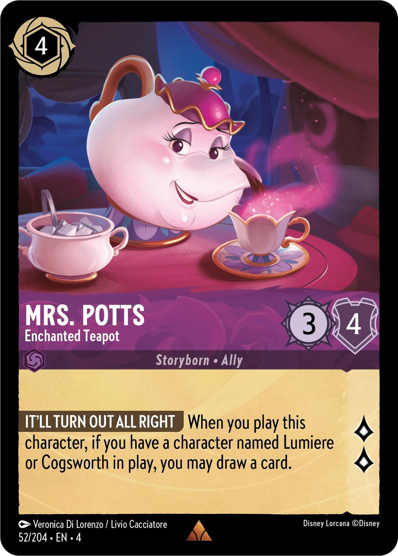 Image for Mrs. Potts - Enchanted Teapot (52/204) (Ursula's Return) (4) - Disney Lorcana