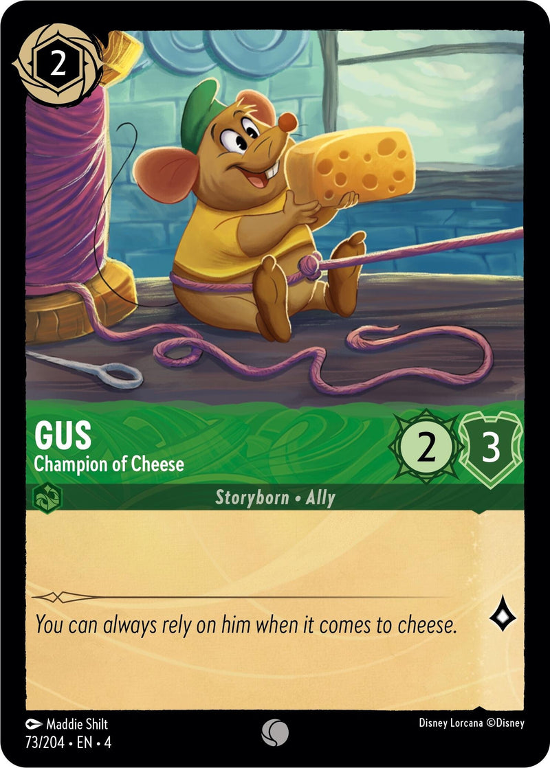 Image for Gus - Champion of Cheese (73/204) (Ursula's Return) (4) - Disney Lorcana