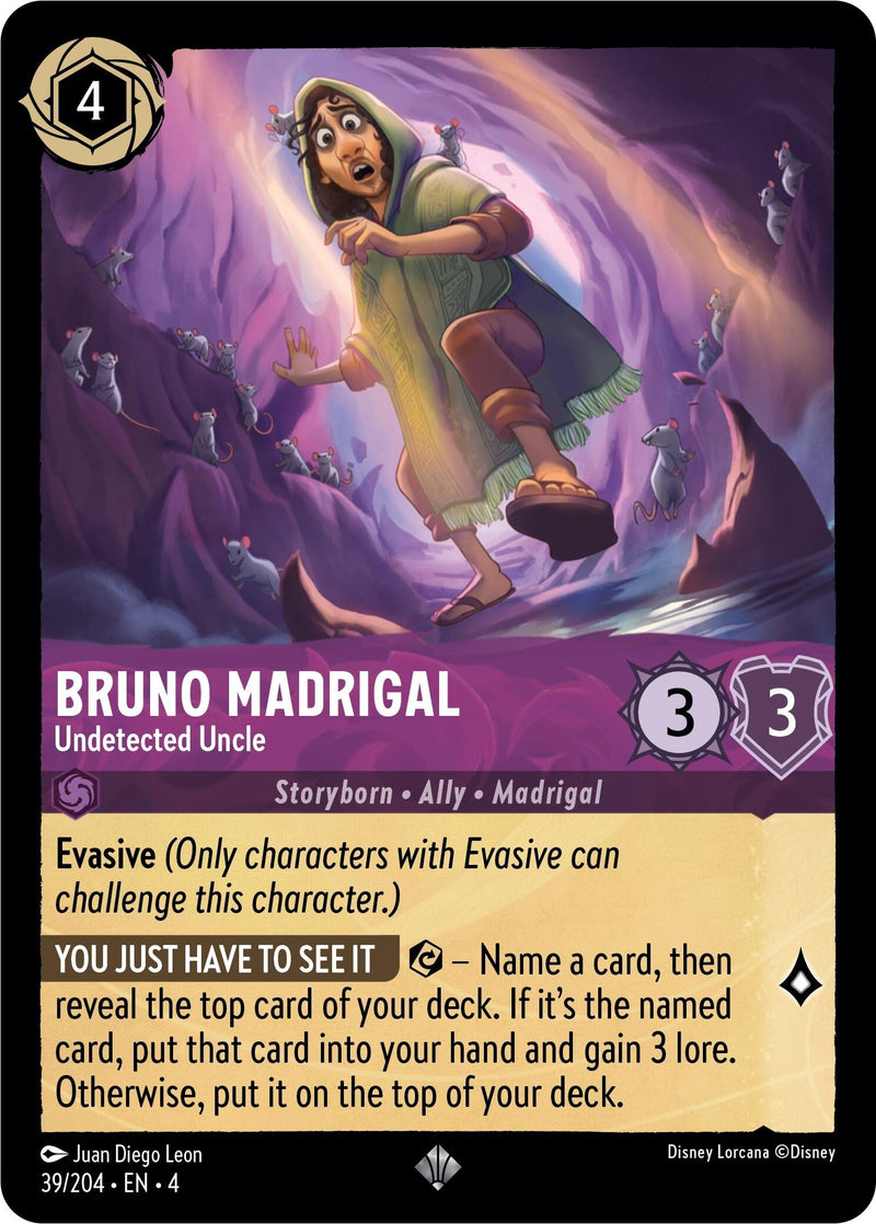 Image for Bruno Madrigal - Undetected Uncle (39/204) (Ursula's Return) (4) - Disney Lorcana