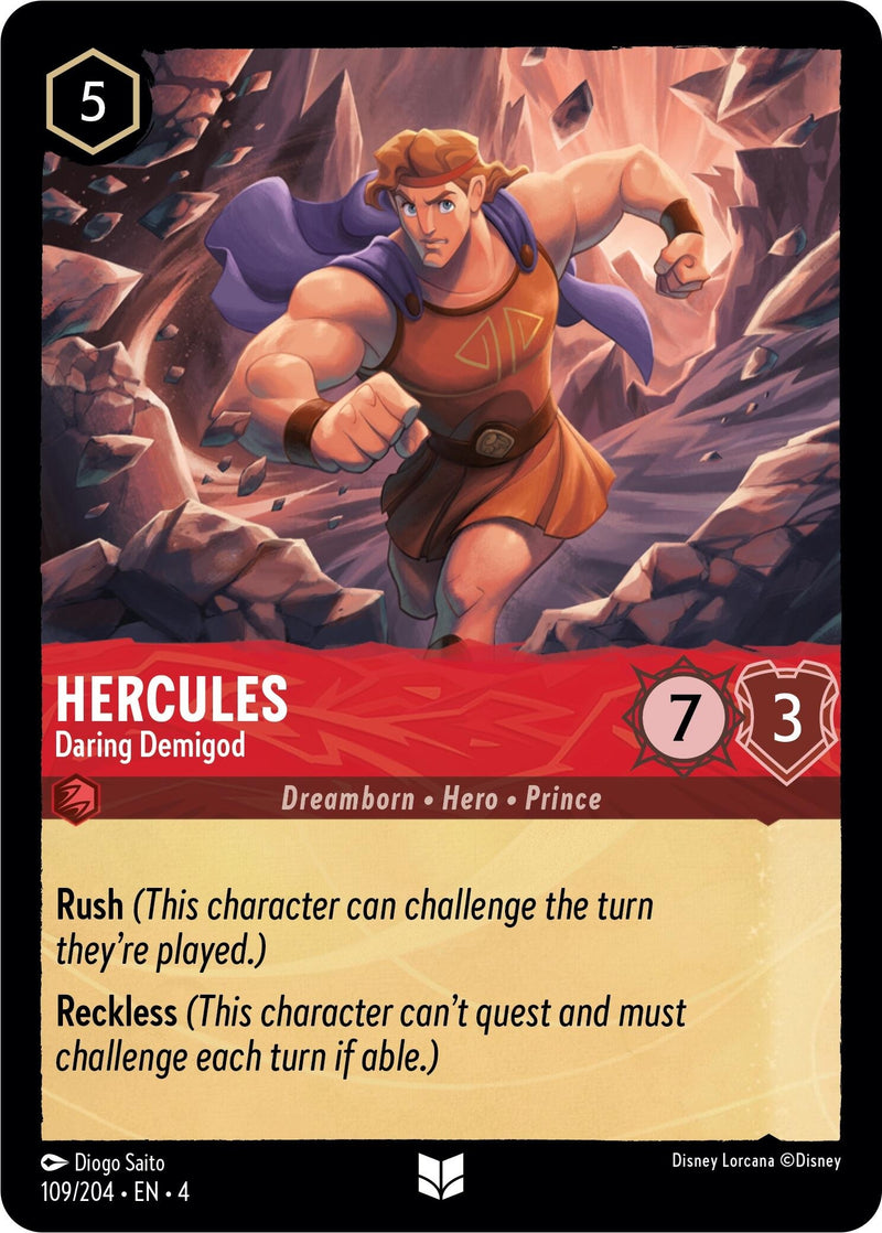 Image for Hercules - Daring Demigod (109/204) (Ursula's Return) (4) - Disney Lorcana