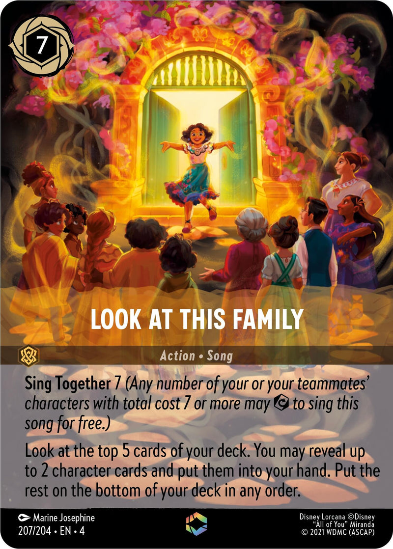 Image for Look at This Family (Enchanted) (207/204) (Ursula's Return) (4) - Disney Lorcana