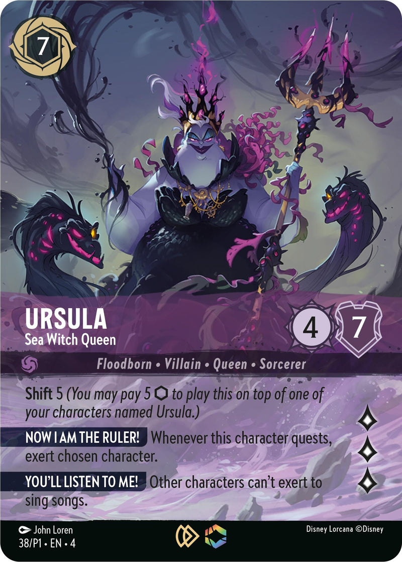Image for Ursula - Sea Witch Queen (Store Championship) (38) (Disney Lorcana Promo Cards) (DLPC) - Disney Lorcana