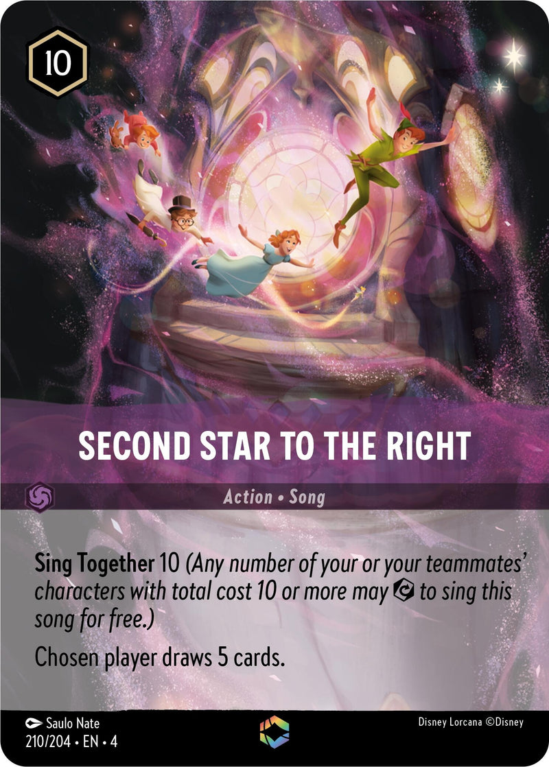 Image for Second Star to the Right (Enchanted) (210/204) (Ursula's Return) (4) - Disney Lorcana