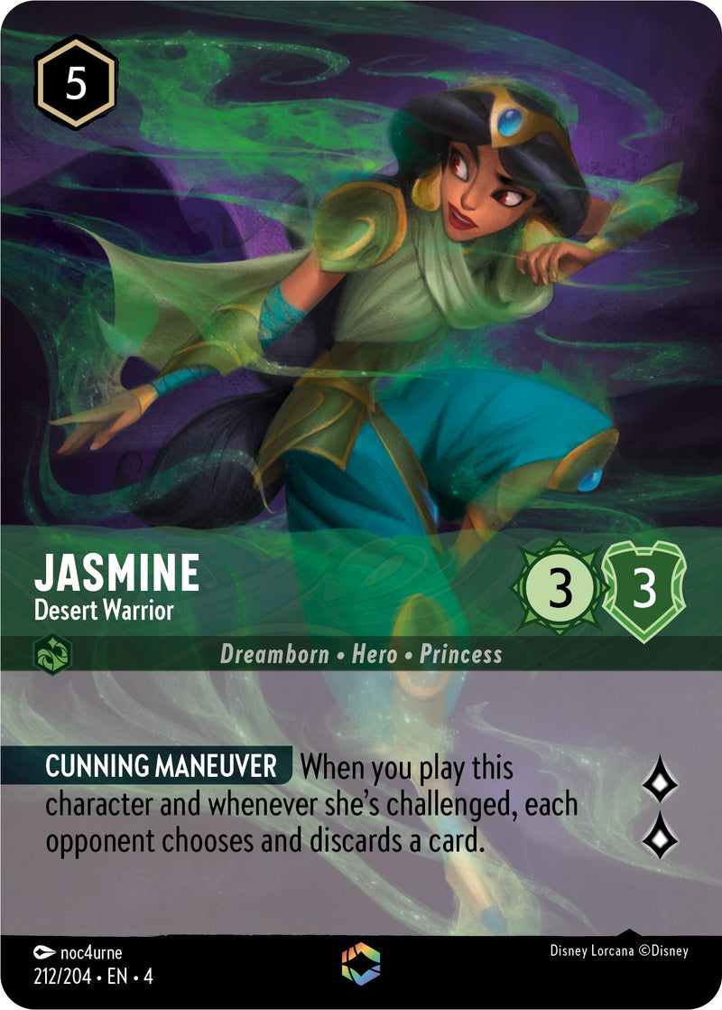 Image for Jasmine - Desert Warrior (Enchanted) (212/204) (Ursula's Return) (4) - Disney Lorcana