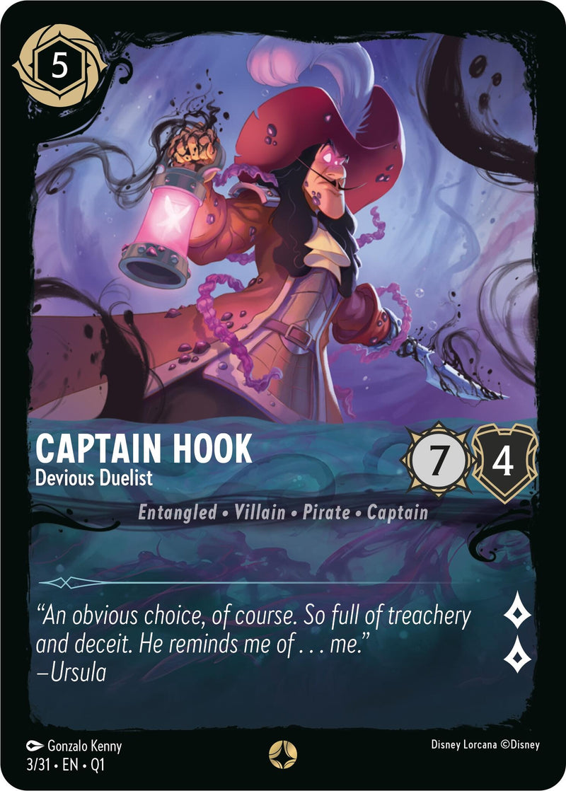 Image for Captain Hook - Devious Duelist (3/31) (Illumineer's Quest: Deep Trouble) (Q1) - Disney Lorcana